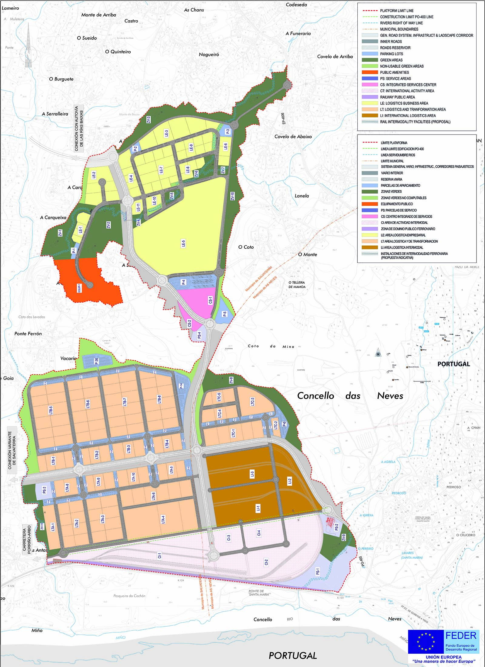 Mapa distribucion de areas plisan