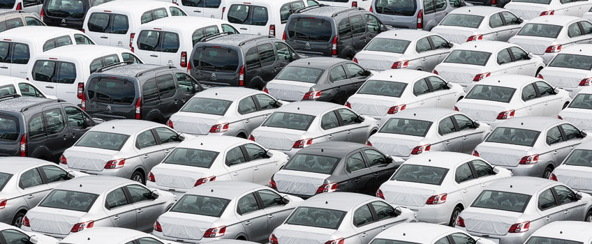 coches guardados para uso comercial