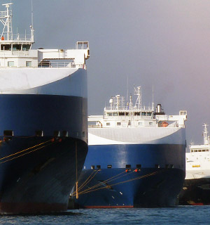 Barcos no porto de Vigo