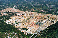 Imagen aérea de la PLISAN, Plataforma Logística Industrial Salvaterra As Neves