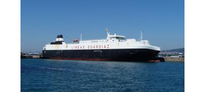 PRIMERA ESCALA DEL BUQUE QUE UNIRÁ LOS PUERTOS DE VIGO Y TÁNGER A TRAVÉS DE LA AUTOPISTA DEL MAR