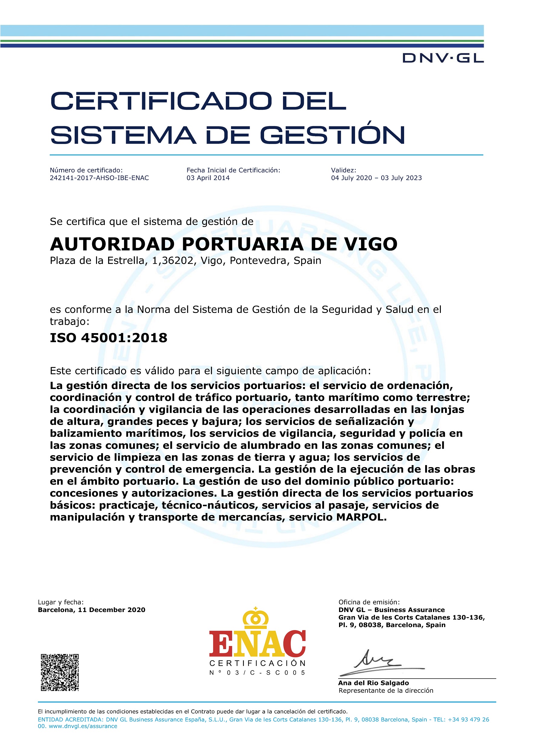 ISO 45001 (2020) spa