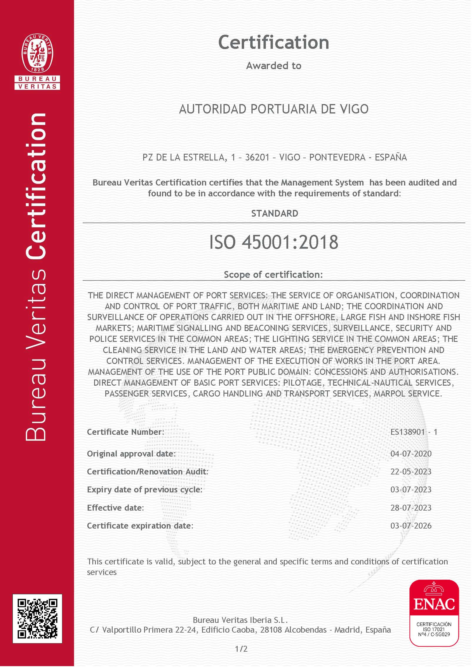 Certificado ISO 45001_2022 inglés